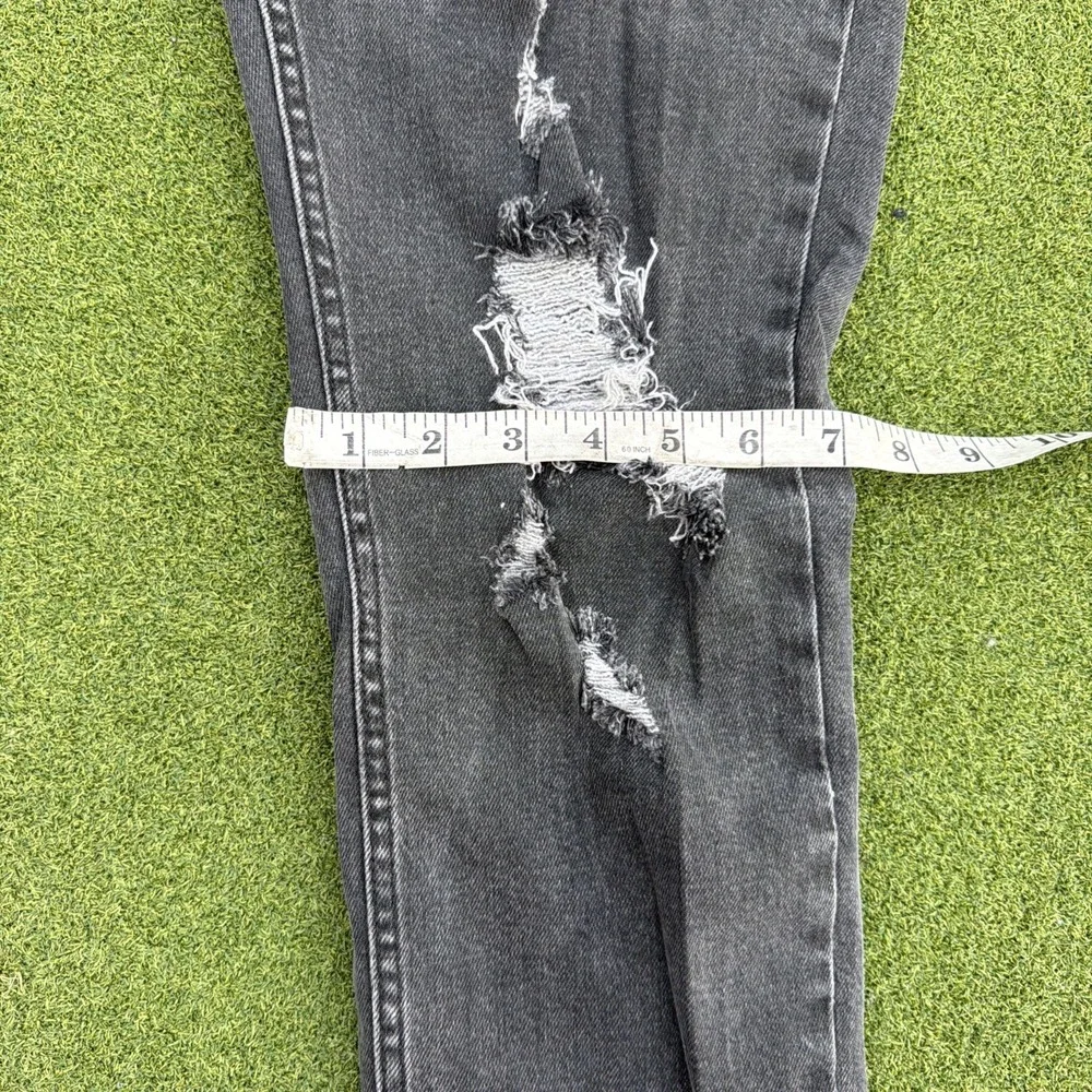 Ksubi Mens Black Chitch Black Blazed Distressed Skinny Size 34